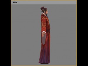 low poly 3d characters-bachelor of imperial academy 3D Model