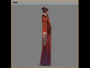 low poly 3d characters-bachelor of imperial academy 3D Model