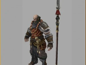 low poly 3d characters-black wind king 06 3D Model