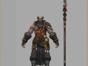 low poly 3d characters-black wind king 06 Modelo 3D