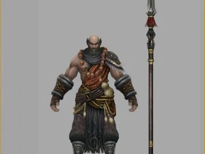 low poly 3d characters-black wind king 06 3D Model