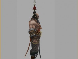low poly 3d characters-black wind king 06 Modelo 3D