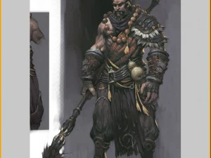 low poly 3d characters-black wind king 06 3D Model