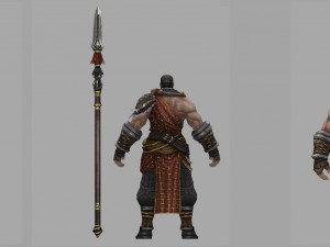 low poly 3d characters-black wind king 06 Modelo 3D