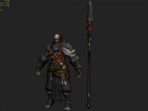 low poly 3d characters-black wind king 06 3D Model