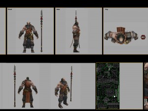low poly 3d characters-black wind king 06 Modelo 3D