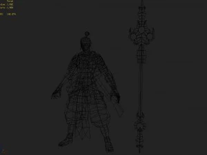 low poly 3d characters - red babe 3D Model