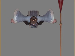 low poly 3d characters - protector 3D Model