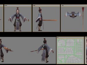 low poly 3d characters - protector 3D Model