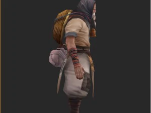 low poly 3d characters-flowers 3D Model
