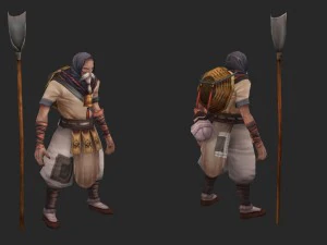 low poly 3d characters-flowers 3D Model