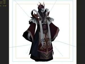 low poly 3d characters-huotian tianshi 3D Model