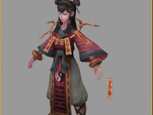 low poly 3d characters - ritual way boy 3D Model