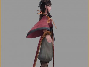 low poly 3d characters - ritual way boy 3D मॉडल