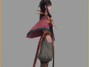 low poly 3d characters - ritual way boy 3D Model