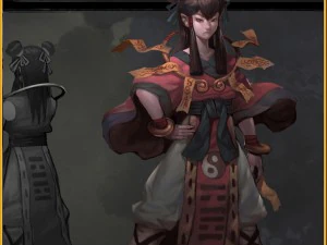 low poly 3d characters - ritual way boy 3D Model
