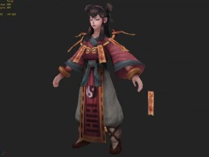 low poly 3d characters - ritual way boy 3D Model