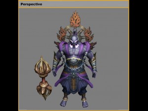 low poly 3d characters-indigo god 3D Model