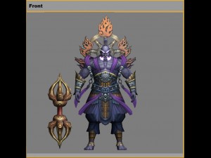low poly 3d characters-indigo god 3D Model