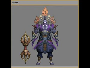 low poly 3d characters-indigo god 3D Model