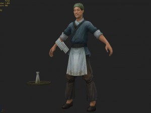 low poly 3d characters-hotel little two 3D मॉडल