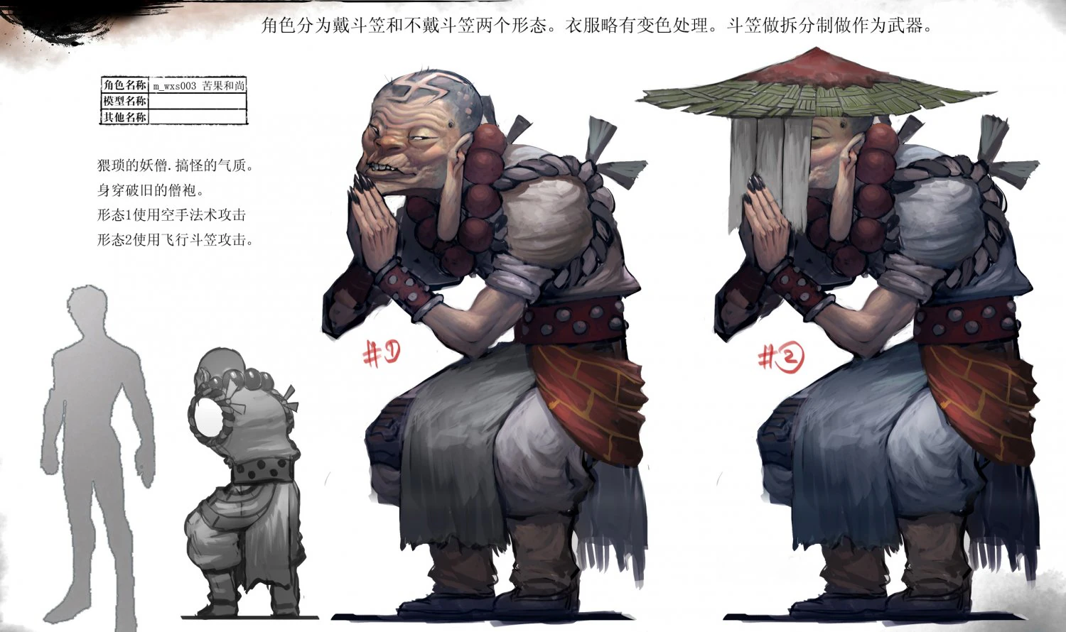 low poly 3d characters-bitter fruit monk 01 3D Model .c4d .max .obj .3ds .fbx .stl .blend