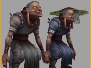 low poly 3d characters-bitter fruit monk 01 3D Model