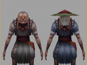 low poly 3d characters-bitter fruit monk 01 3D Model