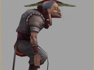 low poly 3d characters-bitter fruit monk 01 3D Model