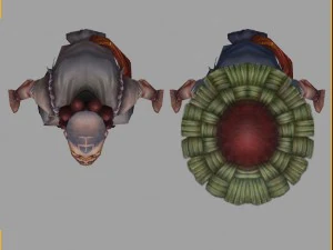 low poly 3d characters-bitter fruit monk 01 3D Model