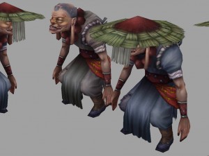 low poly 3d characters-bitter fruit monk 01 3D Model