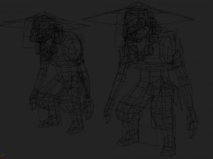 low poly 3d characters-bitter fruit monk 01 3D Model