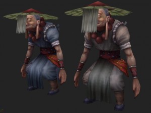 low poly 3d characters-bitter fruit monk 01 3D Model