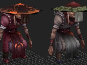 low poly 3d characters-bitter fruit monk 01 3D Model