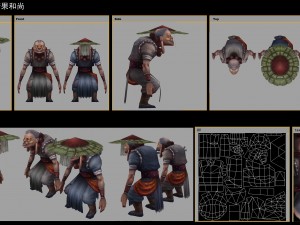 low poly 3d characters-bitter fruit monk 01 3D Model