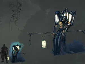 लो पॉली 3डी कैरेक्टर - फिशिंग मून लोग 3D मॉडल