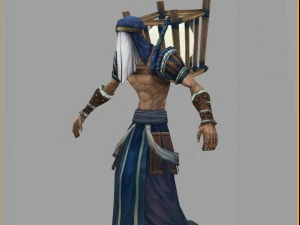 low poly 3d characters - fishing moon people 3D Model