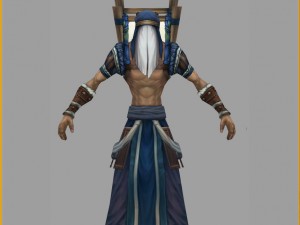 low poly 3d characters - fishing moon people Modèle 3D