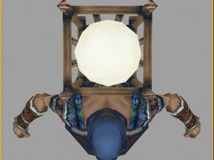 low poly 3d characters - fishing moon people Modèle 3D
