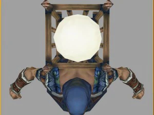 low poly 3d characters - fishing moon people 3D Model