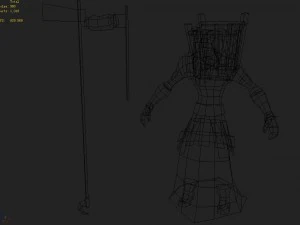 low poly 3d characters - fishing moon people 3D Model