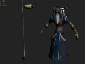low poly 3d characters - fishing moon people 3D Model