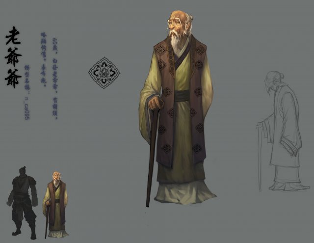 low poly 3d characters- grandpa 3Dモデル .c4d .max .obj .3ds .fbx .stl .blend