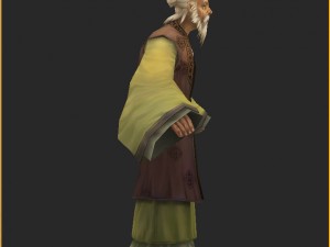 low poly 3d characters- grandpa 3Dモデル