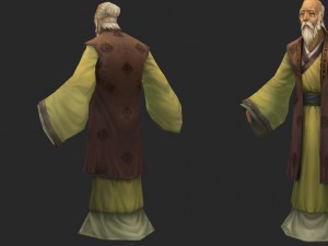 low poly 3d characters- grandpa 3Dモデル