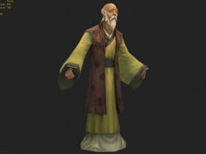 low poly 3d characters- grandpa 3Dモデル