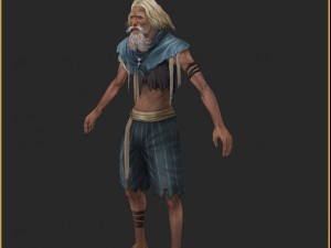 low poly 3d characters-away from Model 3D