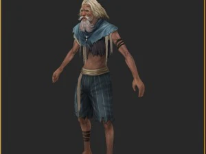 low poly 3d characters-away from 3D Model