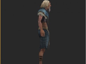 low poly 3d characters-away from Model 3D