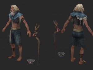 low poly 3d characters-away from Model 3D